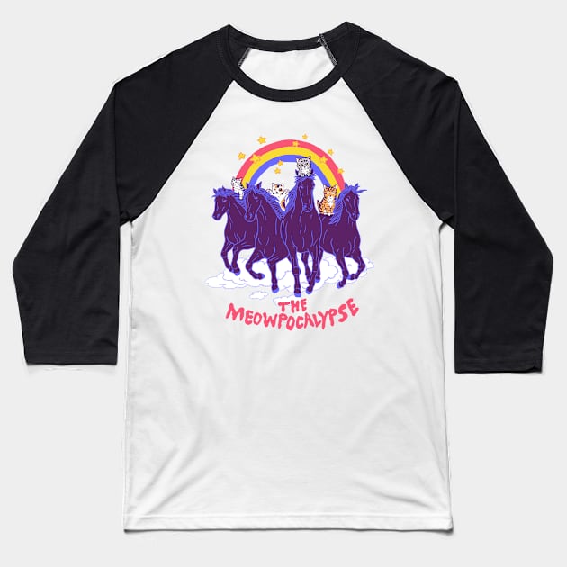 Four Horsemittens Of The Meowpocalypse Baseball T-Shirt by Hillary White Rabbit